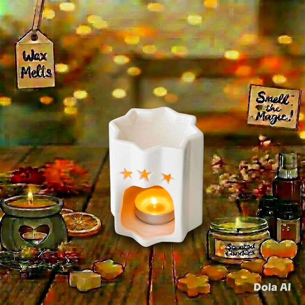 Small White Star wax Burner