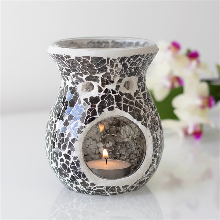 Small Gunmetal Grey Crackle Burner